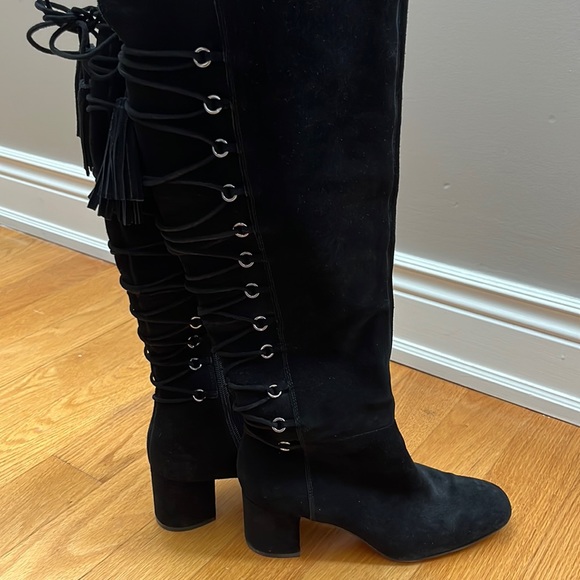 Enzo Angiolini Blocked Heel Suede Boots - Picture 2 of 8